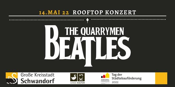 Bild vergrößern: Plakat fr ein Rooftop Konzert der Band "The Quarrymen Beatles"