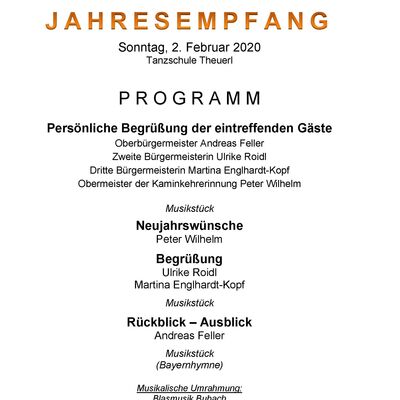 Bild vergrößern: Jahresempfang 2020_ Programm