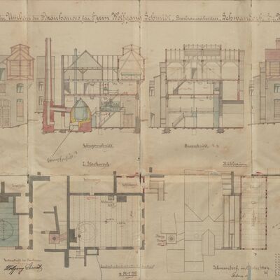 Bild vergrößern: Bauplan von 1904