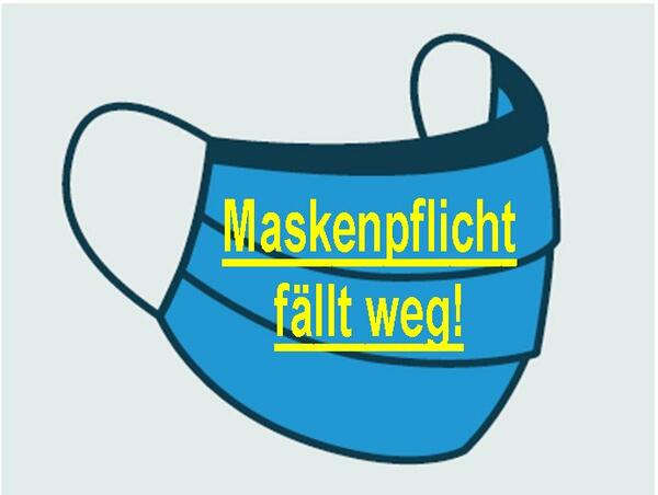 Bild vergrößern: Maskenpflicht entfällt 010621
