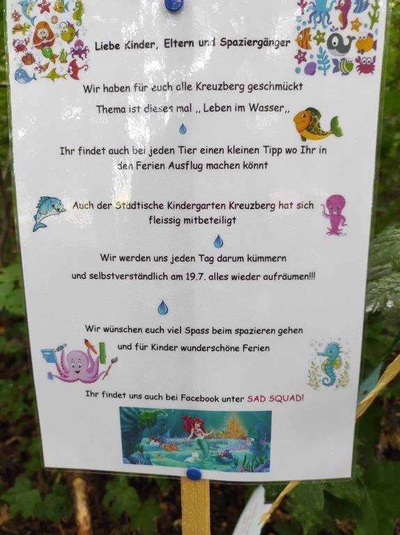 Bild vergrößern: Schmück-Aktion Kreuzberg "Leben im Wasser"