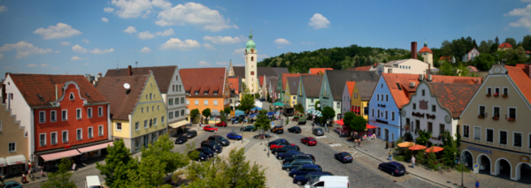 Luftbild vom Marktplatz Schwandorf