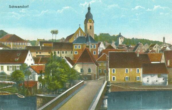 Farbige historische Postkarte um 1920