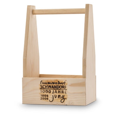 Bild vergrößern: Sie möchten einen originellen Geschenkkorb verschenken? Dafür eignet sich unser Holztragerl perfekt!