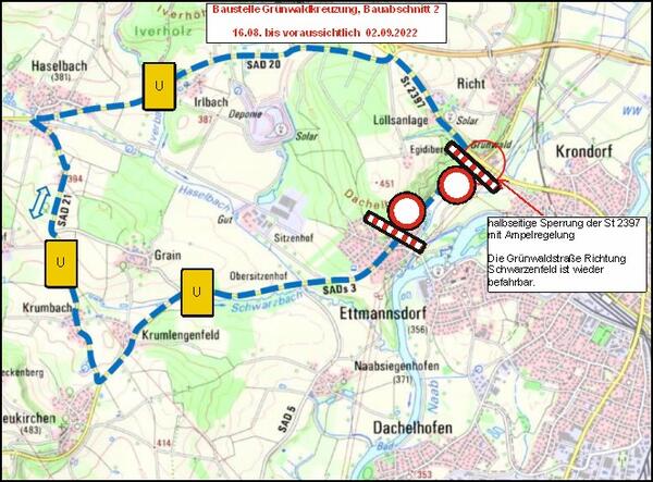 Bild vergrößern: Grünwaldkreuzung