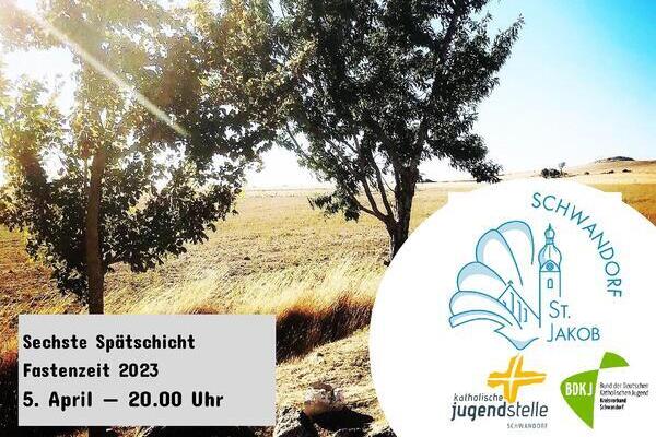 Plakat der Veranstaltung.
Ein Baum wird von der Sonne beleuchtet
