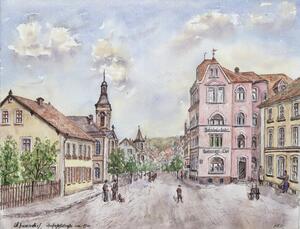 Bild vergrößern: Aquarell Bahnhofstr Ausstellung ZMS