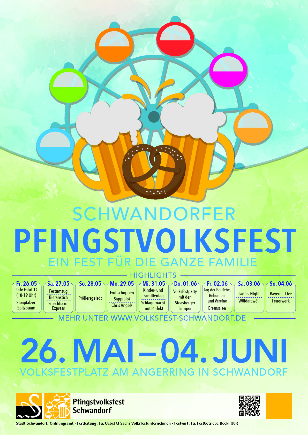 Bild vergrößern: Pfingstvolksfest Plakat 2023