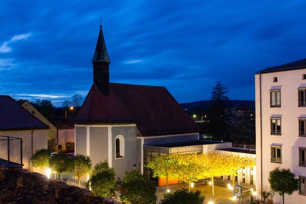 Luftaufnahme der Spitalkirche
