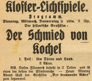 Bild vergrößern: 04.09.1923 Kloster