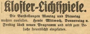 Bild vergrößern: 13.09.1923 Kloster