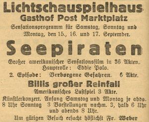 Bild vergrößern: 16.09.1923 Post