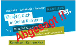 Bild vergrößern: Absage Karriere Kick