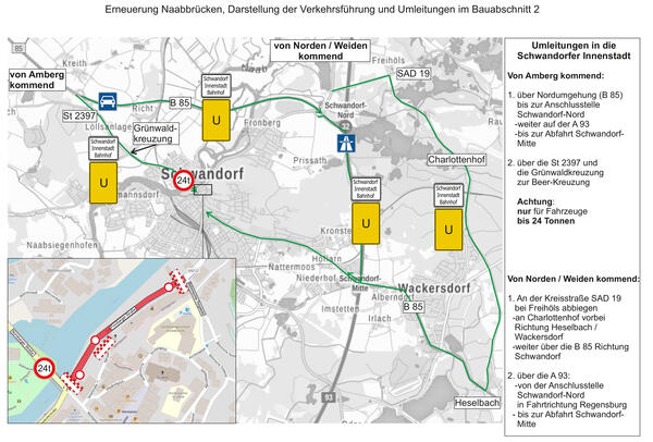 Erneuerung der Groen und Mittleren Naabbrcke in Schwandorf