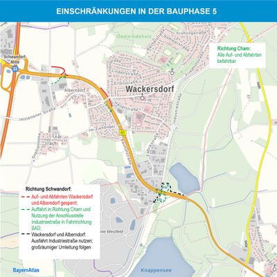 Bild vergrößern: Umleitungsplan B85 - Bauphase 5