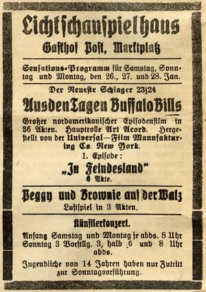 Bild vergrößern: 27.01.1924 Post