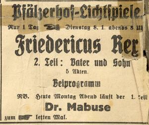 Bild vergrößern: 09.01.1924 Pfälzer