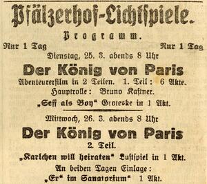 Bild vergrößern: 25.03.1924 Pfälzer