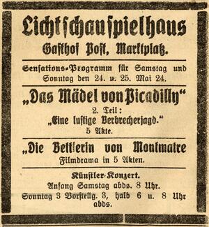 Bild vergrößern: 25.05.1924 Post