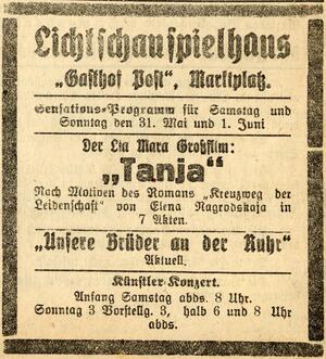 Bild vergrößern: 01.06.1924 Post