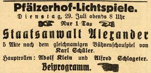 Bild vergrößern: 29.07.1924 Pfälzer
