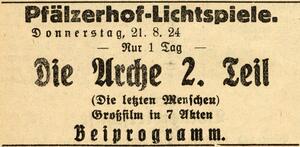 Bild vergrößern: 21.08.1924 Pfälzer