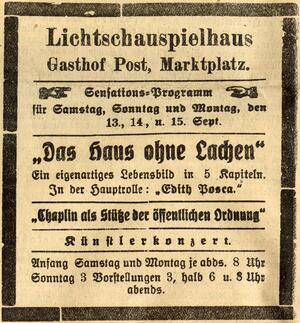 Bild vergrößern: 14.09.1924 Post