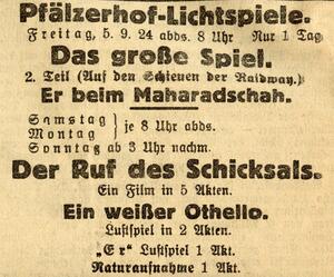 Bild vergrößern: 06.09.1924 Pfälzer