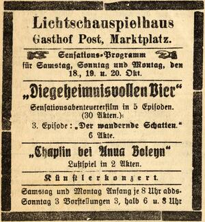 Bild vergrößern: 19.10.1924 Post
