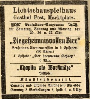Bild vergrößern: 26.10.1924 Post