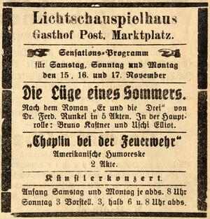 Bild vergrößern: 16.11.1924 Post