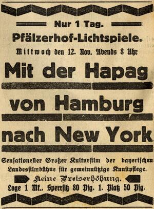 Bild vergrößern: 13.11.1924 Pfälzer
