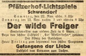 Bild vergrößern: 22.11.1924 Pfälzer