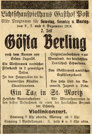 Bild vergrößern: 07.12.1924 Post