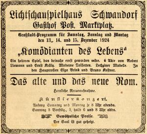 Bild vergrößern: 14.12.1924 Post