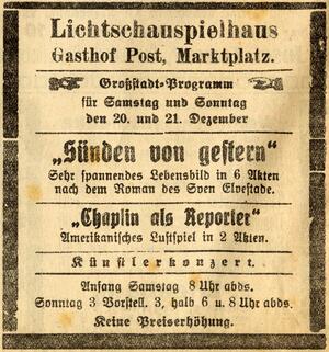 Bild vergrößern: 21.12.1924 Post