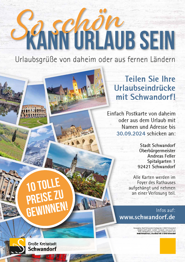 Bild vergrößern: Schwandorf Postkartenaktion 2024 - Plakat