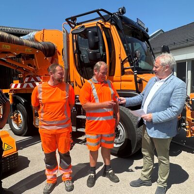 Neuer Unimog verstärkt den Fuhrpark des Städtischen Bauhofs
