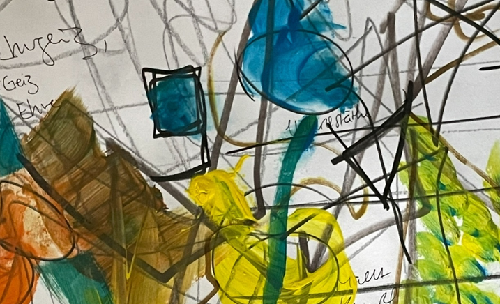 surrealistisch-abstraktes Gem&auml;lde