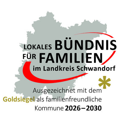 Logo_Familienfreundliche Kommune 2026_Gold_Lokales B&uuml;ndnis f&uuml;r Familien im Landkreis Schwandorf
