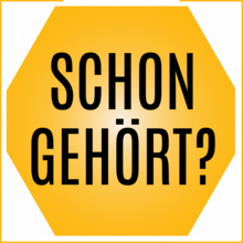 Bild vergr&ouml;&szlig;ern: Grafik mit der Aufschrift "schon geh&ouml;rt?"