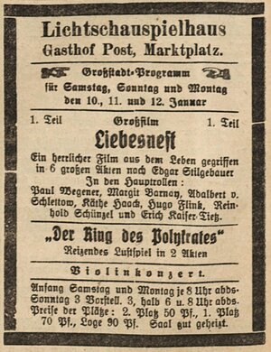 Bild vergr&ouml;&szlig;ern: 11.01.1925 Post