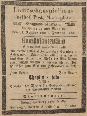 Bild vergr&ouml;&szlig;ern: 01.02.1925 Post