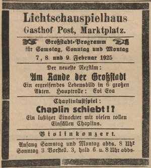 Bild vergr&ouml;&szlig;ern: 08.02.1925 Post
