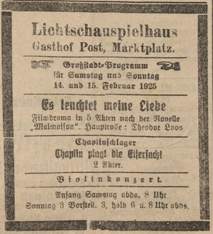 Bild vergr&ouml;&szlig;ern: 15.02.1925 Post