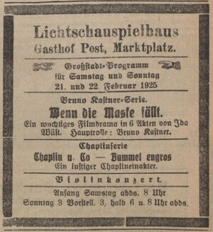 Bild vergr&ouml;&szlig;ern: 22.02.1925 Post