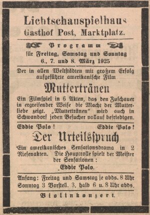 Bild vergr&ouml;&szlig;ern: 07.03.1925 Post