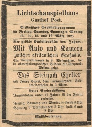 Bild vergr&ouml;&szlig;ern: 14.03.1925 Post