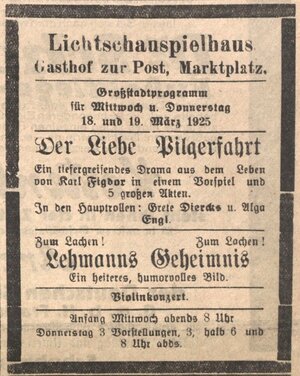 Bild vergr&ouml;&szlig;ern: 19.03.1925 Post