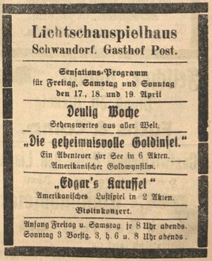 Bild vergr&ouml;&szlig;ern: 18.04.1925 Post